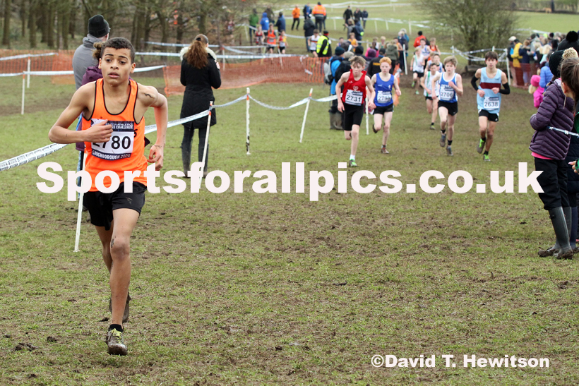Boys under-13s, 2020 British Athletics Inter Counties Cross Country Champs., Prestwold Hall, Loughborough. Photo: David T. Hewitson/Sports for All Pics
